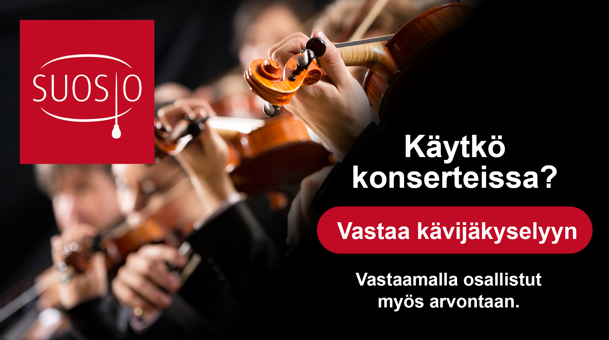 Käytkö konserteissa? Osallistu kävijäkyselyyn!